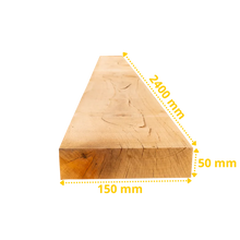 Paquet de 80 x Planches de Chêne – 2400 x 150 x 50 mm