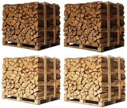 Lot de 4 Palettes – Bûches de 40 cm – Chêne Blanc, Hêtre, Charme – 6 Stères